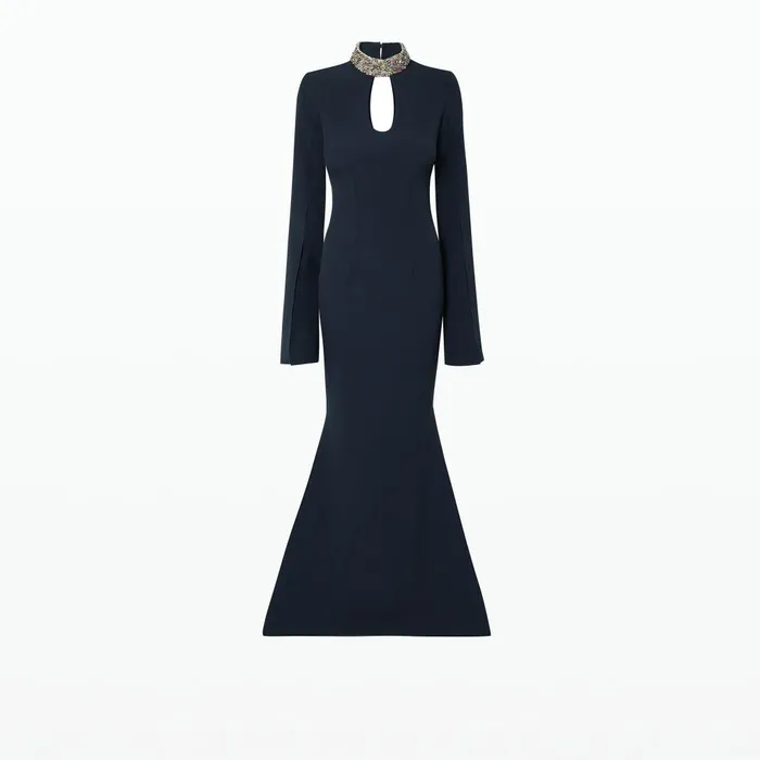 Safiyaa Anouk Midnight Navy Long Dress Women Dresses
