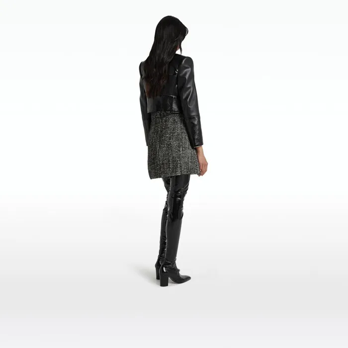 Safiyaa Bronagh Black Wool Skirt Women Skirts