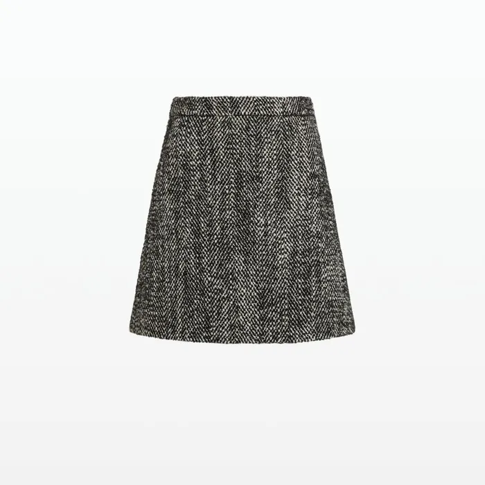 Safiyaa Bronagh Black Wool Skirt Women Skirts