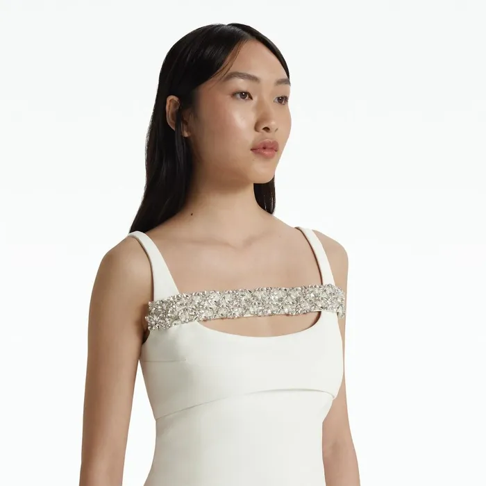 Safiyaa Catri Ivory Short Dress Women Dresses