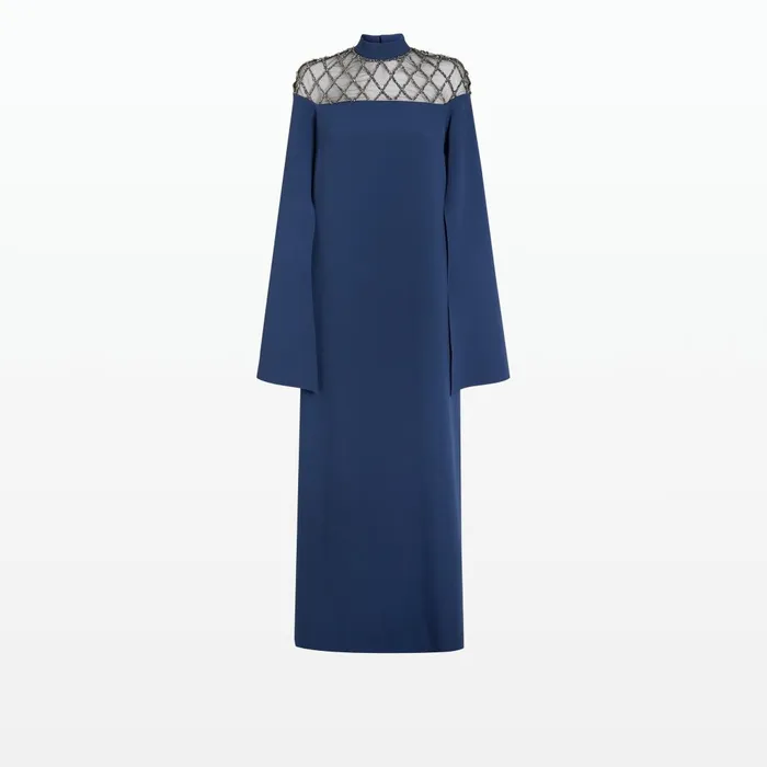 Safiyaa Clemantis Ink Blue Long Dress Women Dresses