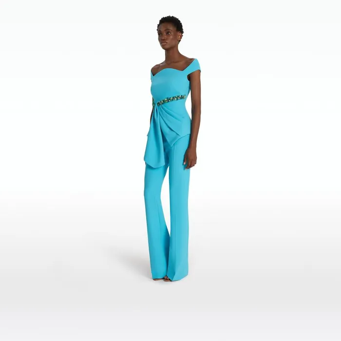 Safiyaa Doralle Aquamarine Top Women Tops