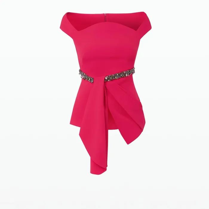Safiyaa Doralle Raspberry Top Women Tops