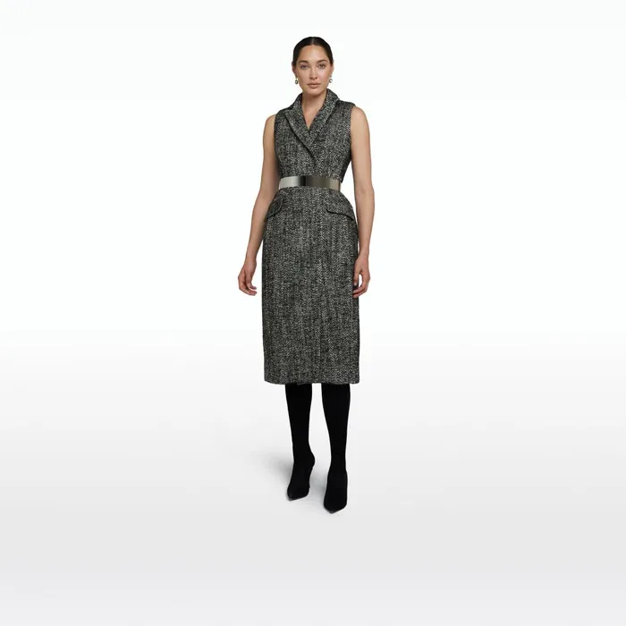 Safiyaa Ennis Black Wool Coat Women Jackets and Coats