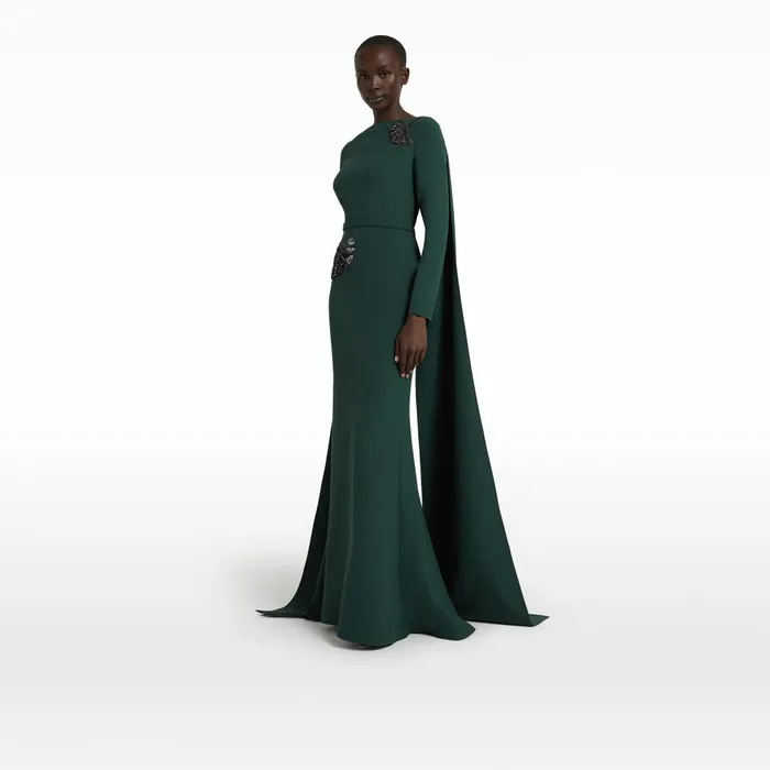 Safiyaa Ginevra Darkest Spruce Long Dress Women Dresses