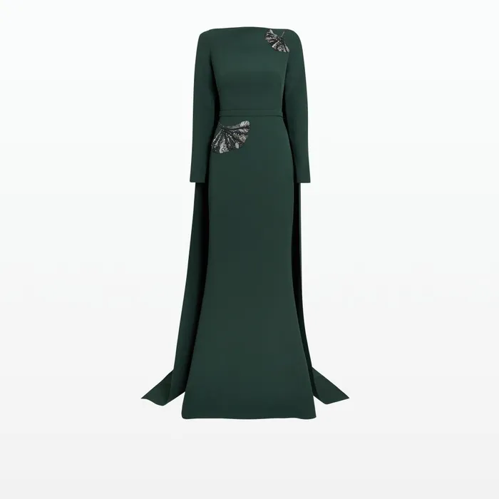 Safiyaa Ginevra Darkest Spruce Long Dress Women Dresses