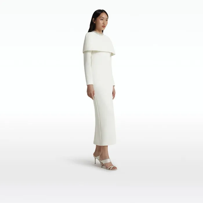 Safiyaa Gullu Ivory Embroidered Dress Women Dresses