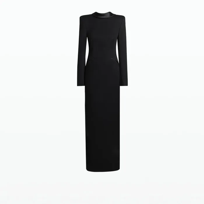 Safiyaa Hosna Black Long Dress Women Dresses