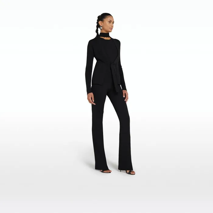 Safiyaa Mani Black Knit Cardigan Women Knitwear