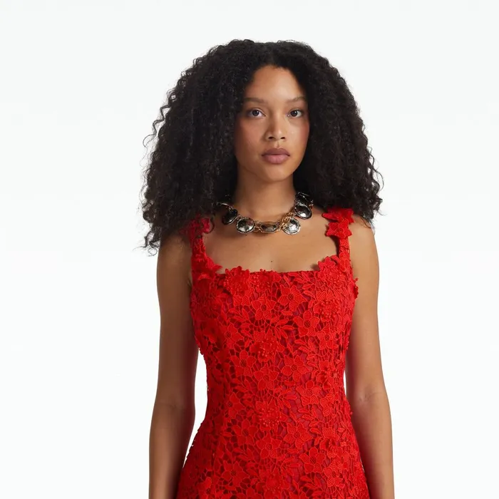 Safiyaa Marrie Lacquer Red Short Dresses Women Dresses