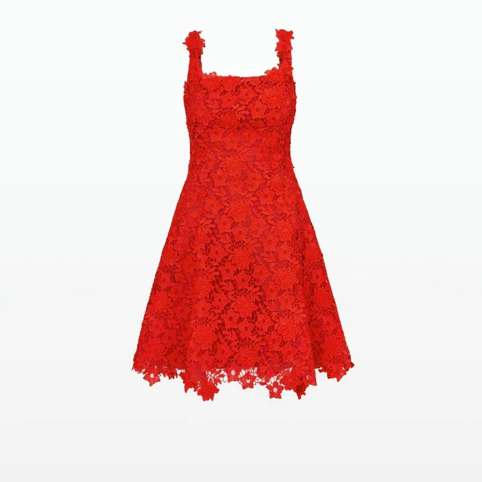 Safiyaa Marrie Lacquer Red Short Dresses Women Dresses