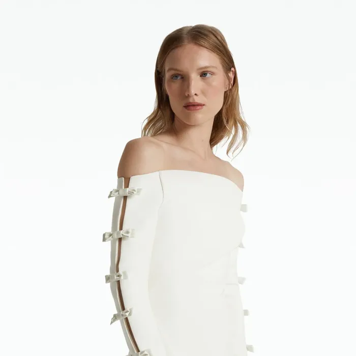 Safiyaa Morag Ivory Long Dress Women Dresses