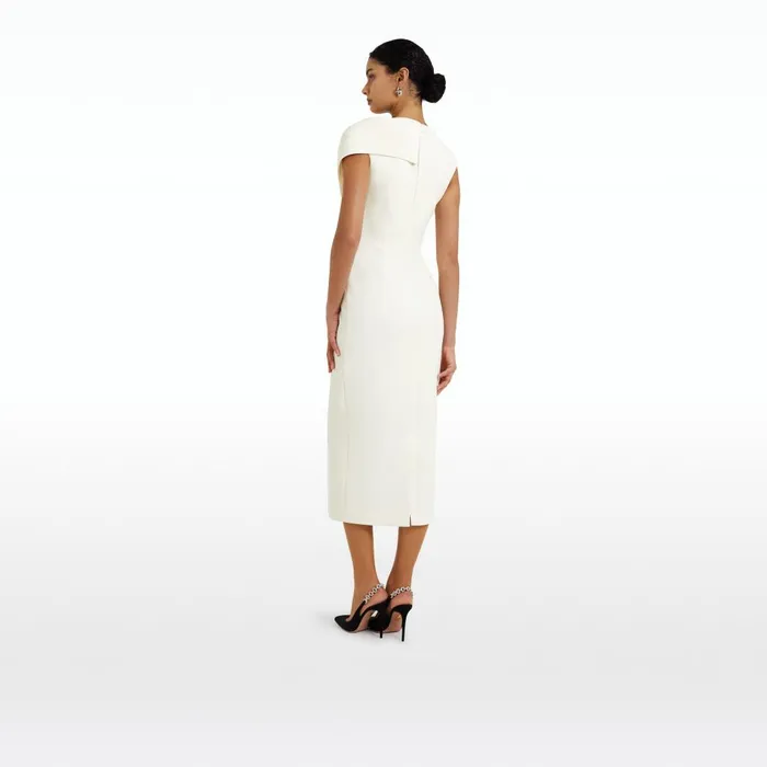 Safiyaa Regina Ivory Midi Dress Women Dresses