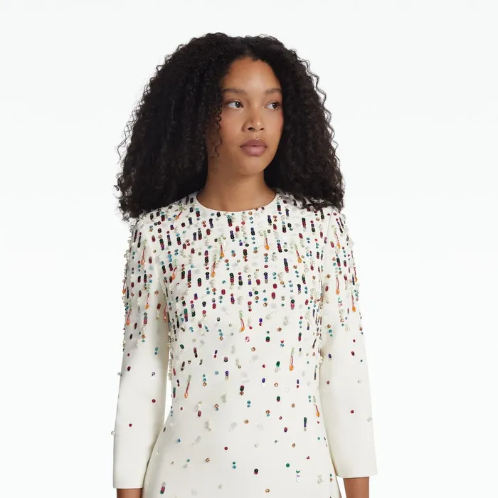 Safiyaa Renalle Ivory Short Dress Women Dresses