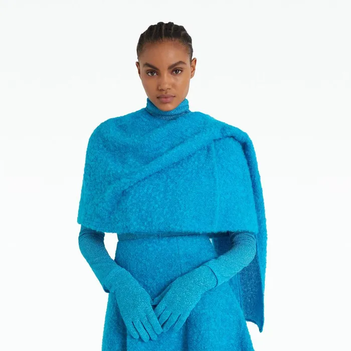 Safiyaa Rewa Aquamarine Cape Women Capes and Harnesses