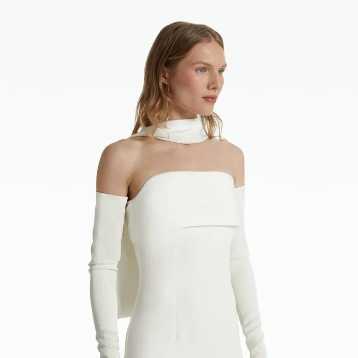 Safiyaa Roshana Ivory Long Dress Women Dresses