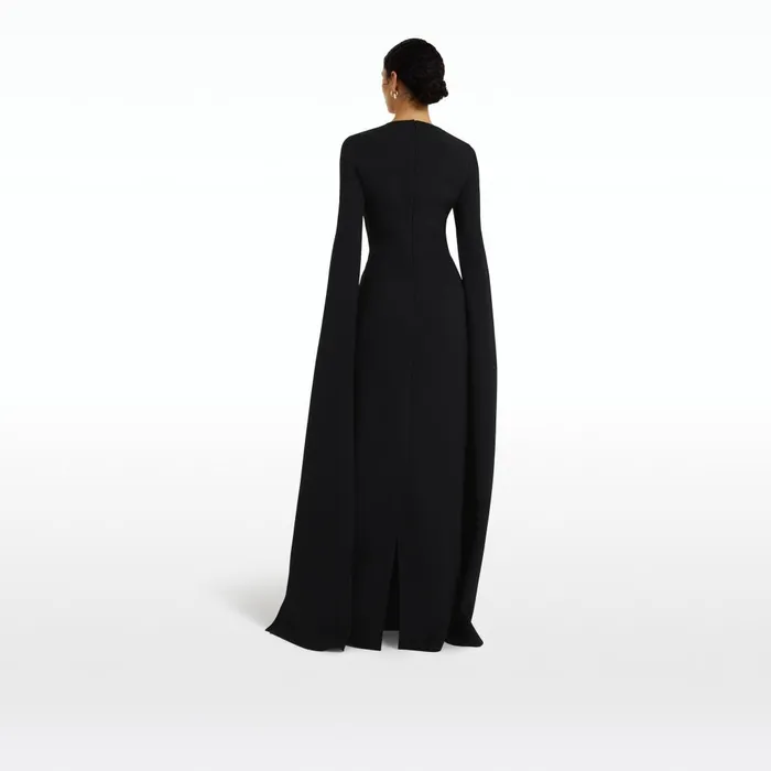 Safiyaa Talin Embroidered Black Long Dress Women Dresses