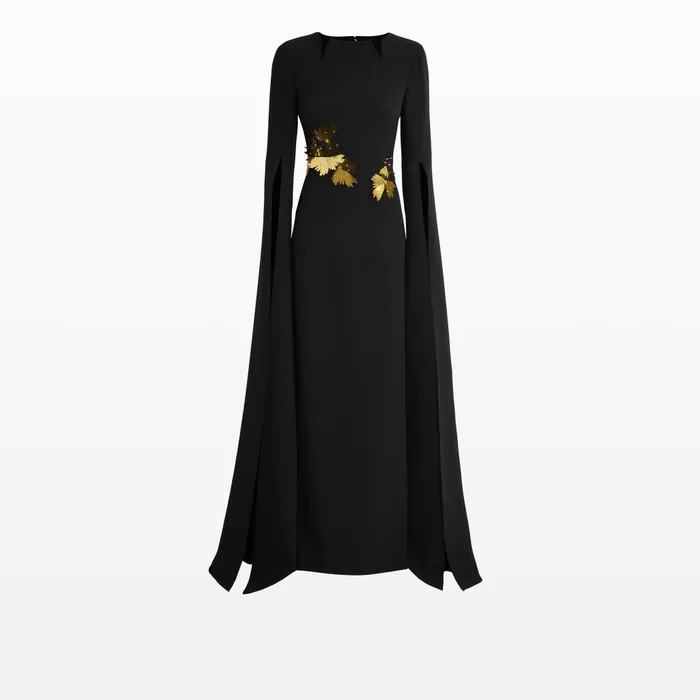 Safiyaa Talin Embroidered Black Long Dress Women Dresses