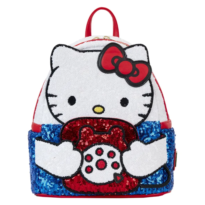 Sanrio Exclusive Hello Kitty 50th Anniversary Phone Sequin Cosplay Mini Backpack Unisex Loungefly Backpacks Sanrio Exclusive Hello Kitty 50th Anniversary Phone Sequin Cosplay Mini Backpack Unisex Loungefly Backpacks