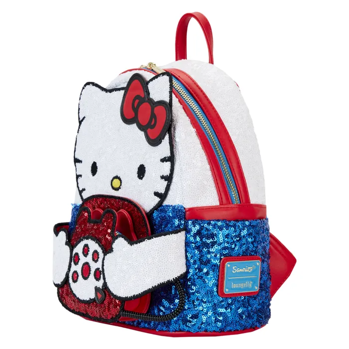 Sanrio Exclusive Hello Kitty 50th Anniversary Phone Sequin Cosplay Mini Backpack Unisex Loungefly Backpacks Sanrio Exclusive Hello Kitty 50th Anniversary Phone Sequin Cosplay Mini Backpack Unisex Loungefly Backpacks