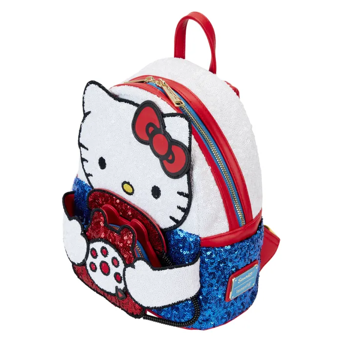 Sanrio Exclusive Hello Kitty 50th Anniversary Phone Sequin Cosplay Mini Backpack Unisex Loungefly Backpacks Sanrio Exclusive Hello Kitty 50th Anniversary Phone Sequin Cosplay Mini Backpack Unisex Loungefly Backpacks