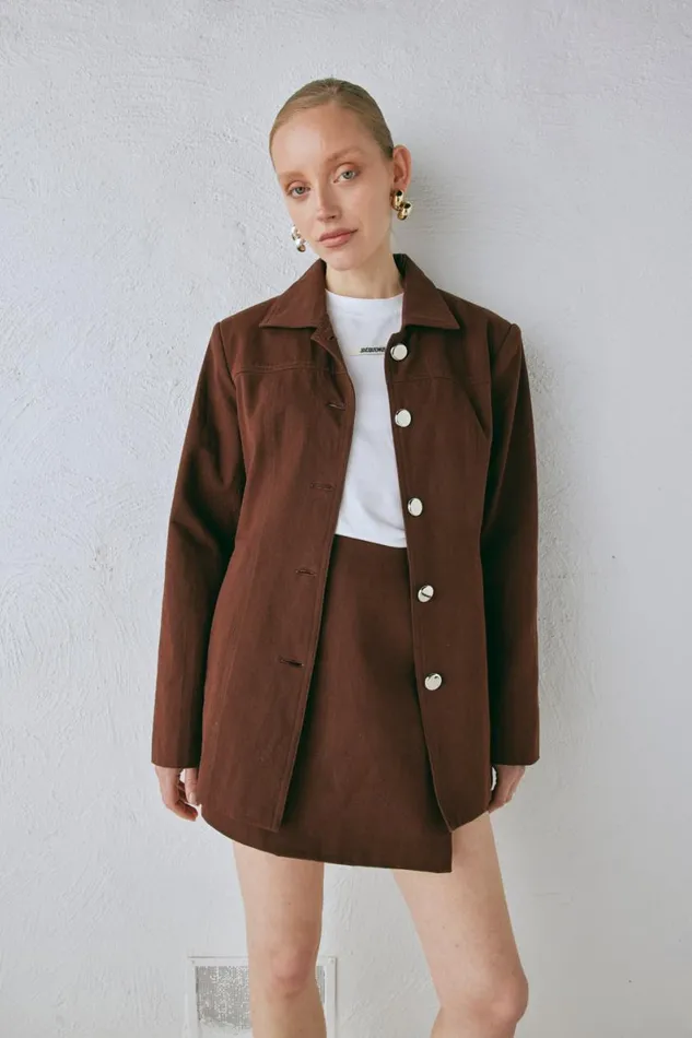 Sets Women VRG GRL Esti Jacket Chocolate Sets Women VRG GRL Esti Jacket Chocolate