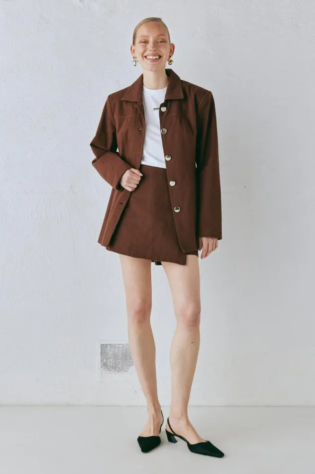 Sets Women VRG GRL Esti Jacket Chocolate Sets Women VRG GRL Esti Jacket Chocolate