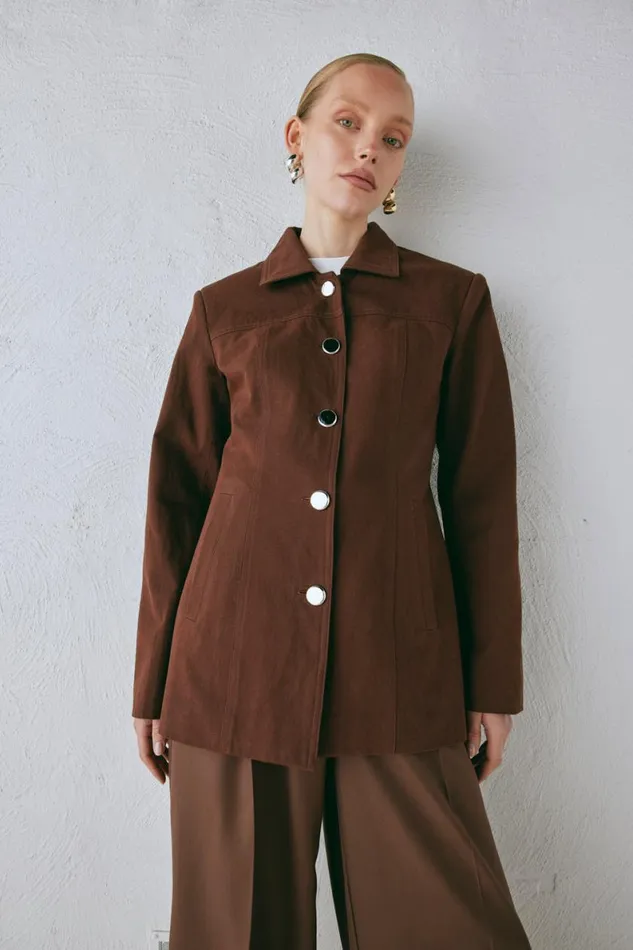Sets Women VRG GRL Esti Jacket Chocolate Sets Women VRG GRL Esti Jacket Chocolate