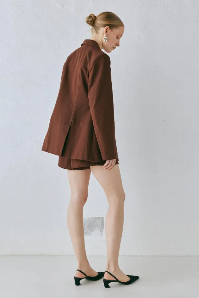 Sets Women VRG GRL Esti Jacket Chocolate Sets Women VRG GRL Esti Jacket Chocolate