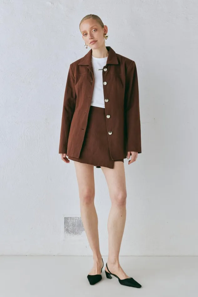 Sets Women VRG GRL Esti Jacket Chocolate Sets Women VRG GRL Esti Jacket Chocolate