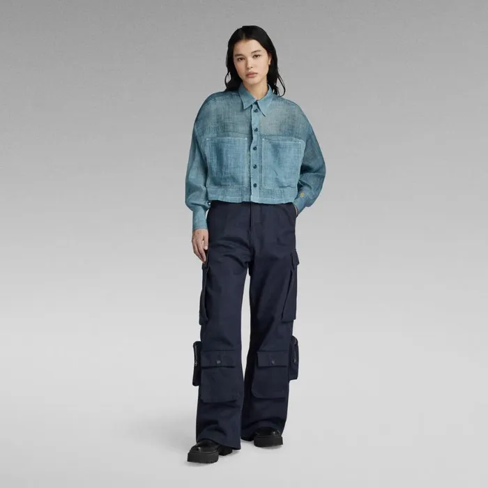 Shirts and Blouses Women GStar RAW GSRR Utility Shirt Cold Dyed Midnight Blue Shirts and Blouses Women GStar RAW GSRR Utility Shirt Cold Dyed Midnight Blue