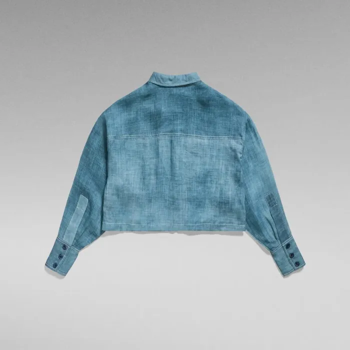 Shirts and Blouses Women GStar RAW GSRR Utility Shirt Cold Dyed Midnight Blue