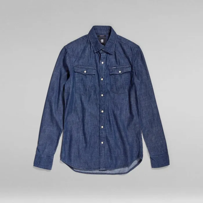 Shirts and Blouses Women GStar RAW Unisex 3301 Slim Shirt Rinsed