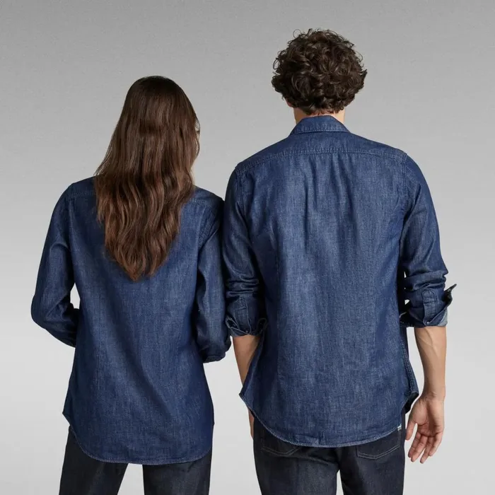 Shirts and Blouses Women GStar RAW Unisex 3301 Slim Shirt Rinsed