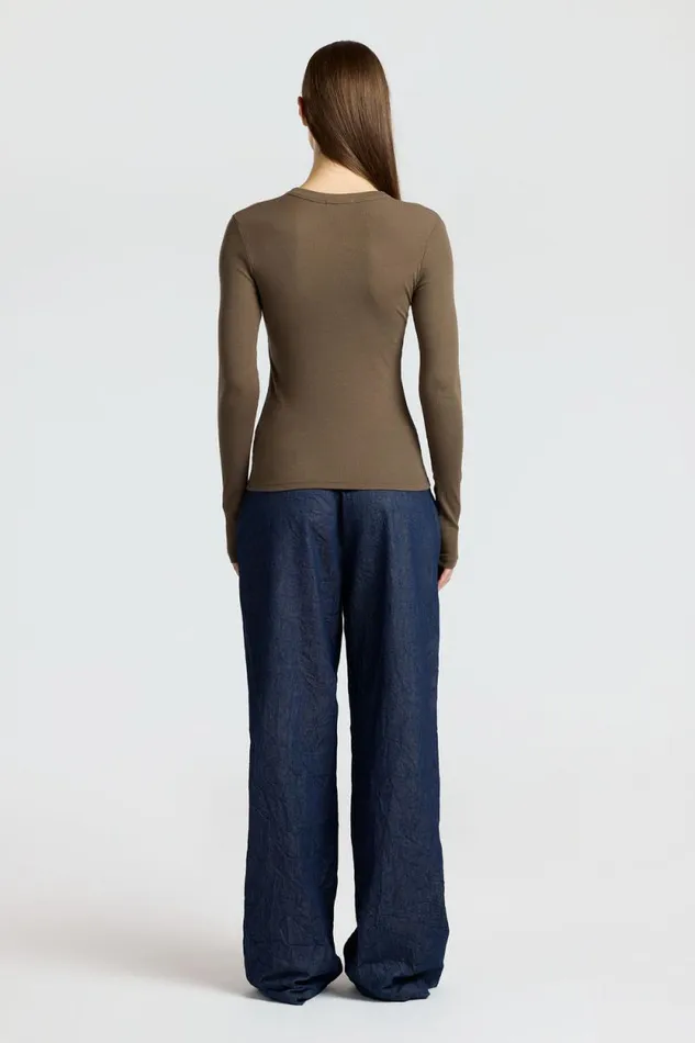 Shirts Women COTTON CITIZEN Verona UNeck Shirt Fossil Shirts Women COTTON CITIZEN Verona UNeck Shirt Fossil