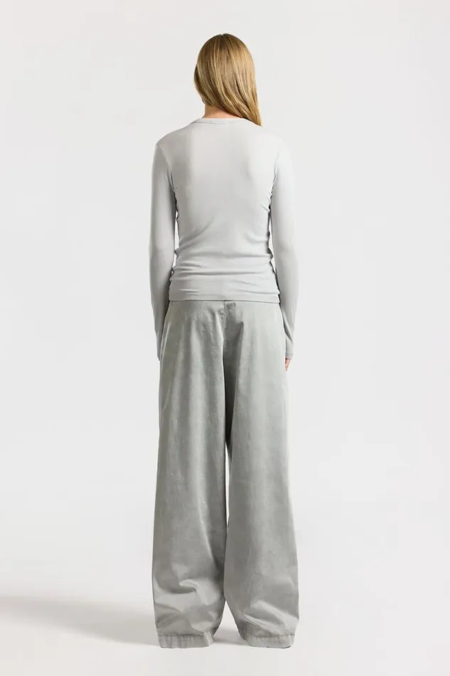 Shirts Women COTTON CITIZEN Verona UNeck Shirt Silver Cast Shirts Women COTTON CITIZEN Verona UNeck Shirt Silver Cast
