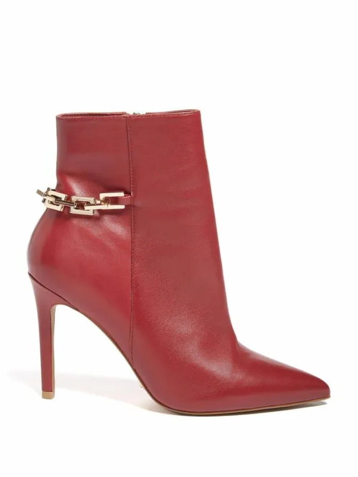 Shoes Women Marciano Bale Leather Bootie Medium Red Shoes Women Marciano Bale Leather Bootie Medium Red