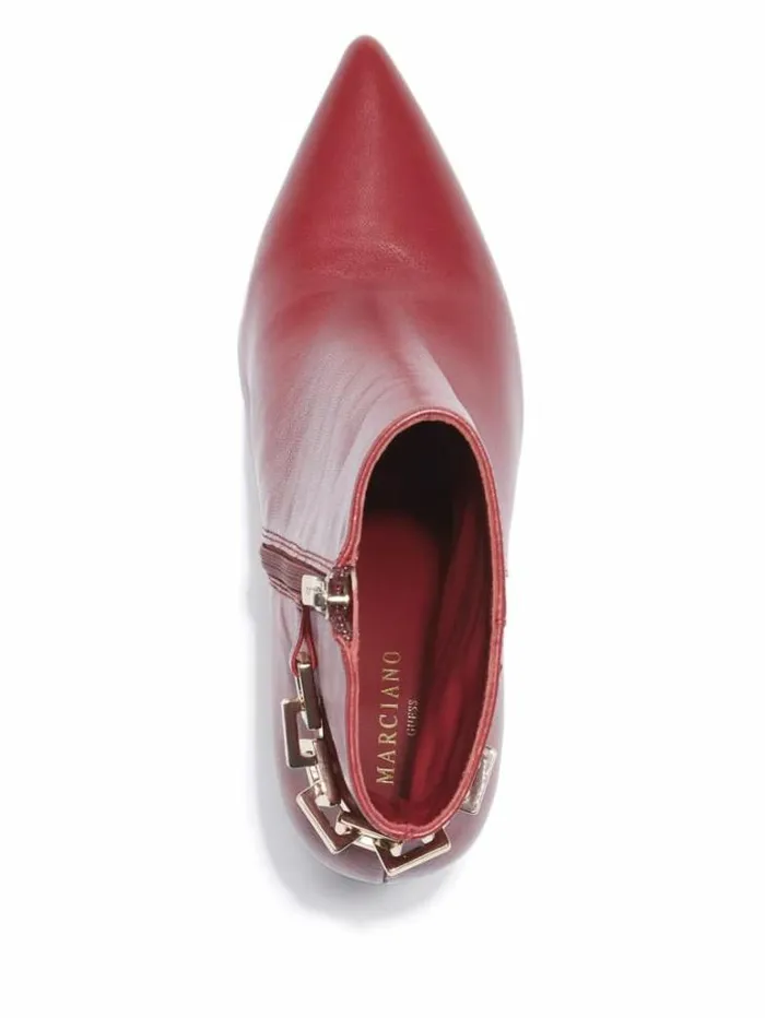 Shoes Women Marciano Bale Leather Bootie Medium Red Shoes Women Marciano Bale Leather Bootie Medium Red