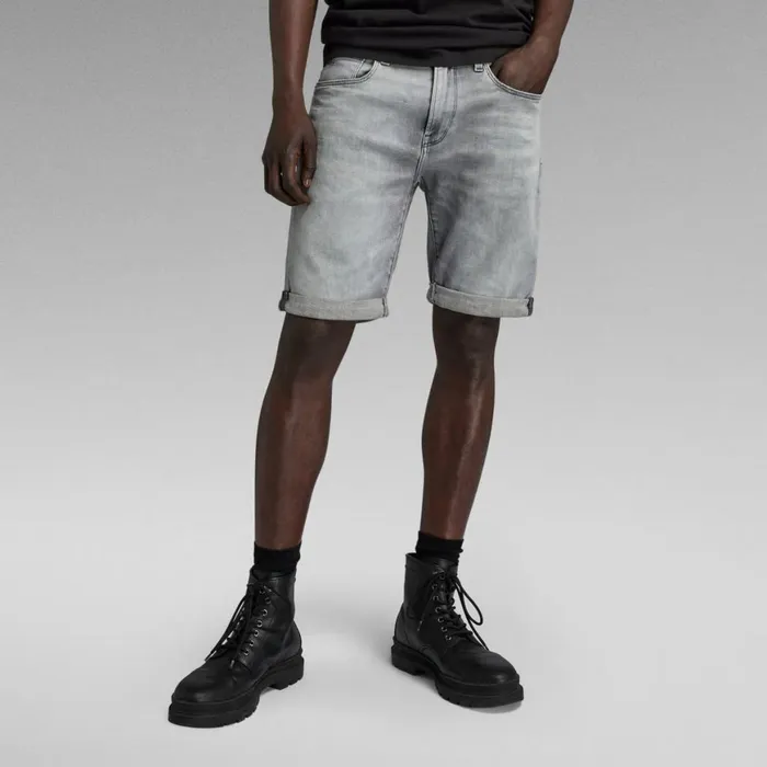 Shorts Men GStar RAW 3301 Slim Denim Shorts Sun Faded Glacier Grey
