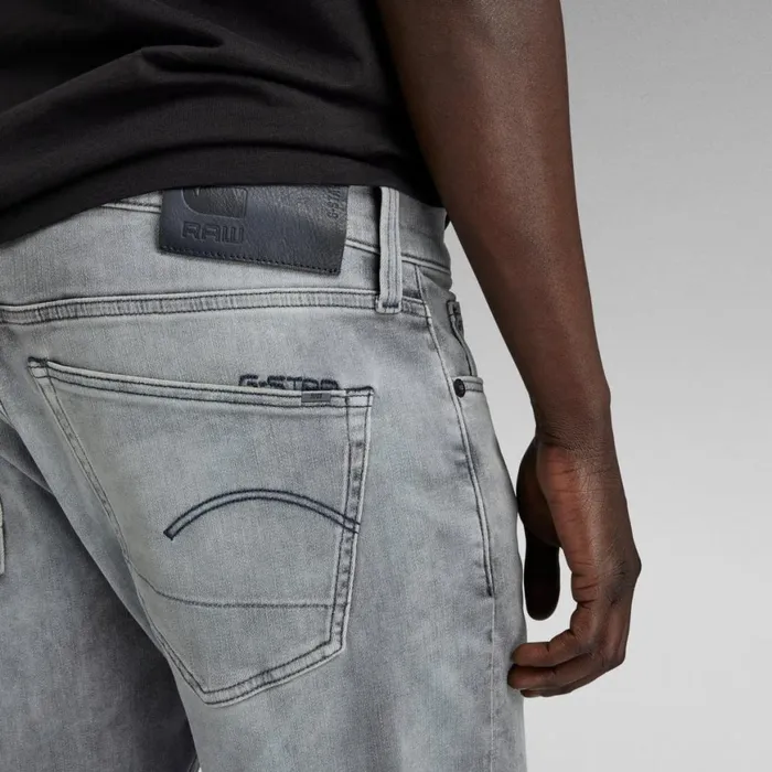 Shorts Men GStar RAW 3301 Slim Denim Shorts Sun Faded Glacier Grey