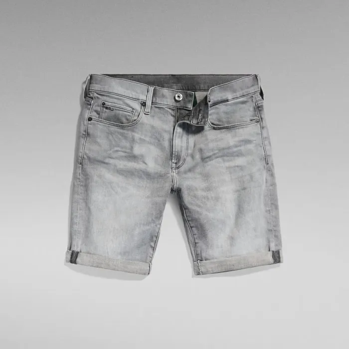 Shorts Men GStar RAW 3301 Slim Denim Shorts Sun Faded Glacier Grey