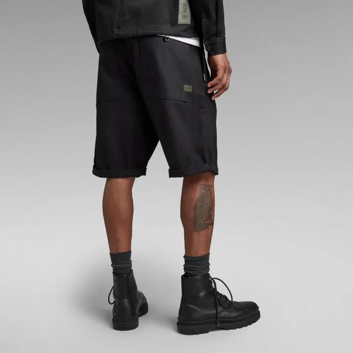 Shorts Men GStar RAW Pleated Chino Shorts Dark Black