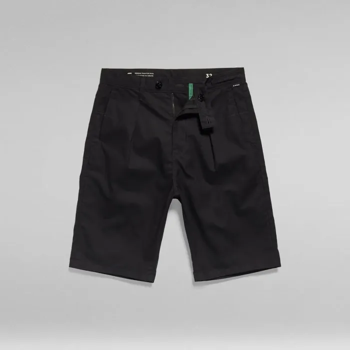 Shorts Men GStar RAW Pleated Chino Shorts Dark Black