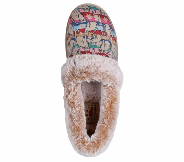 Skechers BOBS Too Cozy 8211 Care Furee Taupe Multi Women SlipOns
