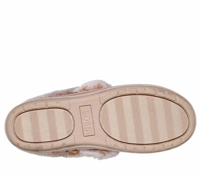 Skechers BOBS Too Cozy 8211 Care Furee Taupe Multi Women SlipOns