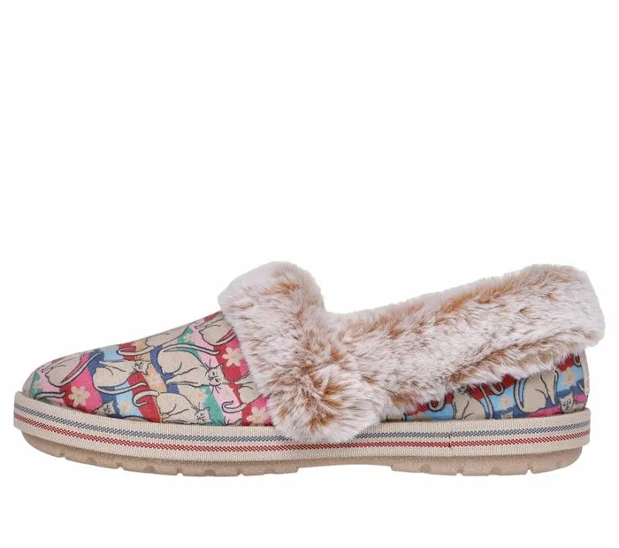 Skechers BOBS Too Cozy 8211 Care Furee Taupe Multi Women SlipOns
