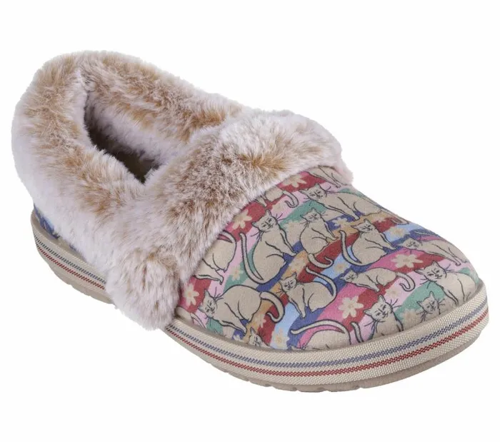 Skechers BOBS Too Cozy 8211 Care Furee Taupe Multi Women SlipOns