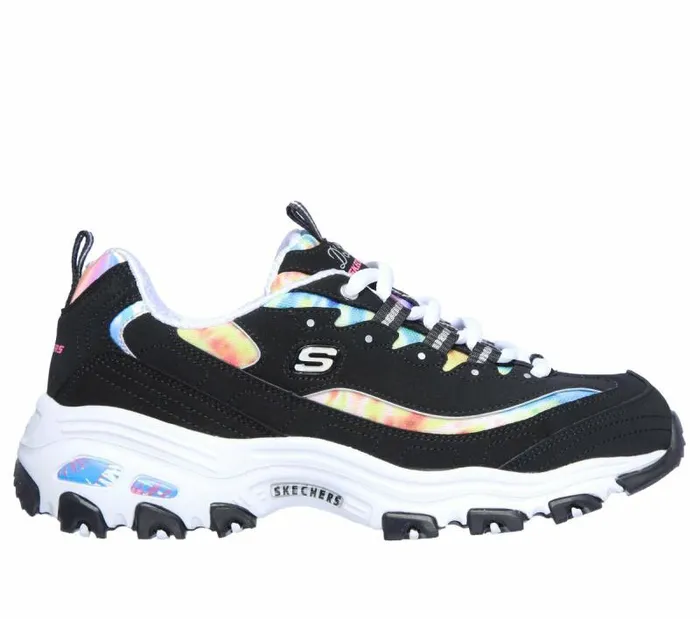 Skechers D039Lites 8211 Summer Fiesta Black Multi Women Athletic Sneakers