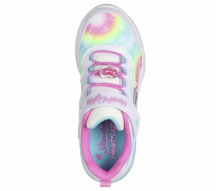 Skechers Flutter Heart Lights 8211 Groovy Swirl White Multi Kids Athletic Shoes and Sneakers Skechers Flutter Heart Lights 8211 Groovy Swirl White Multi Kids Athletic Shoes and Sneakers