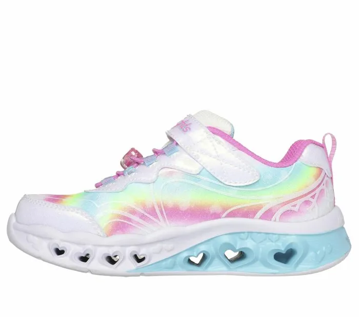 Skechers Flutter Heart Lights 8211 Groovy Swirl White Multi Kids Athletic Shoes and Sneakers Skechers Flutter Heart Lights 8211 Groovy Swirl White Multi Kids Athletic Shoes and Sneakers